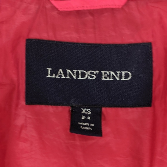 Lands End Pink Puffer Jacket - size XS - Picture 6 of 8